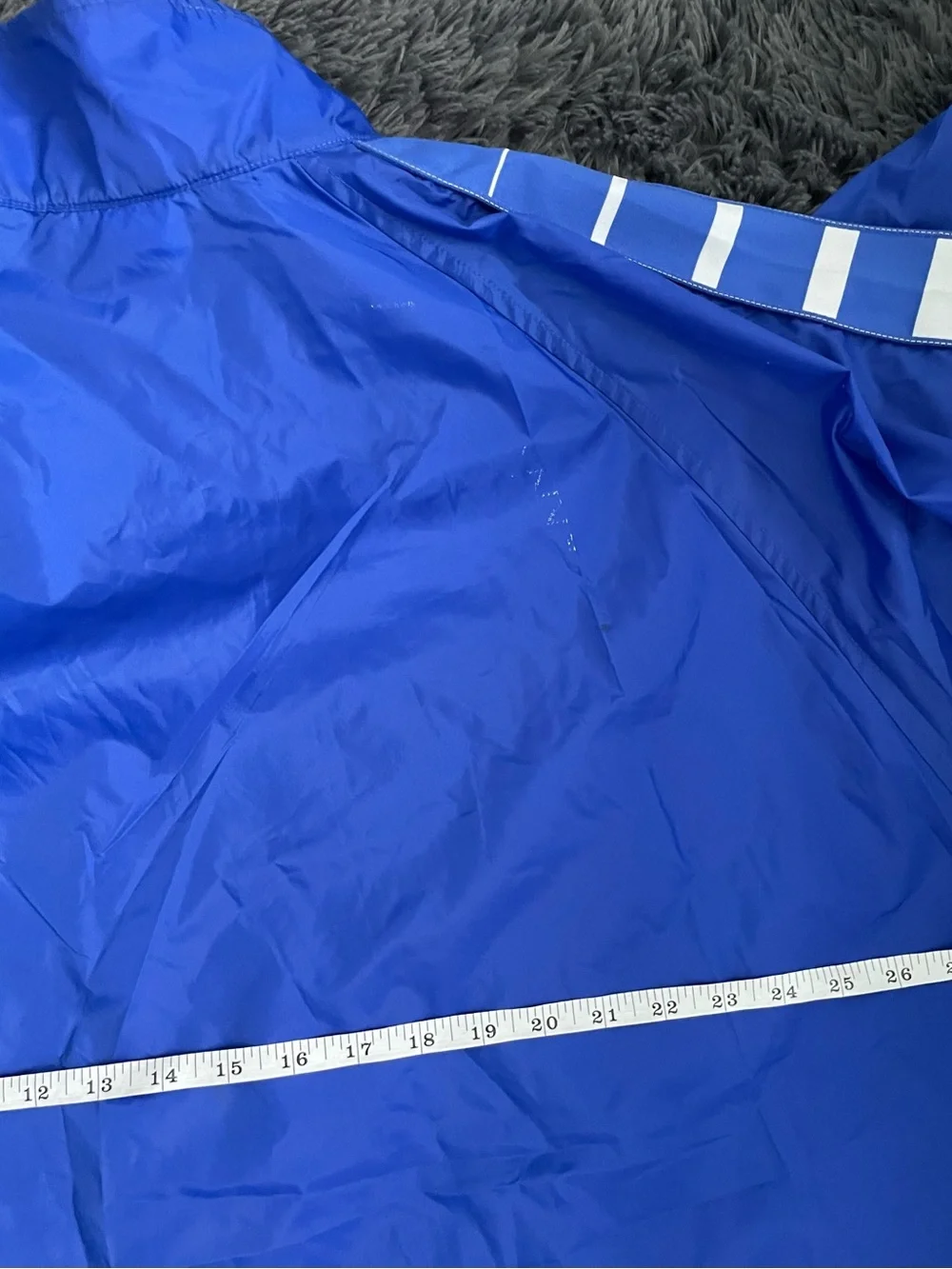 Men Size XXL 2XL Adidas Team Windbreaker Jacket Blue White Full Zip Mesh Lined